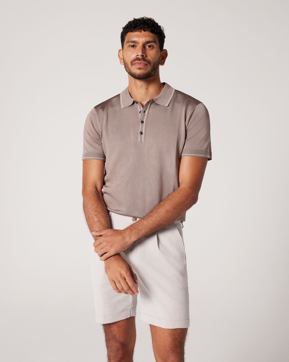 Cedric Short Sleeve Knit Polo